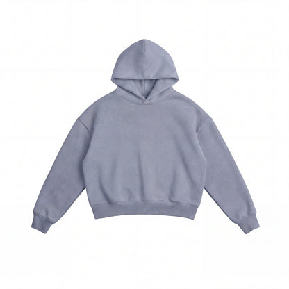 Støvblå hettegenser